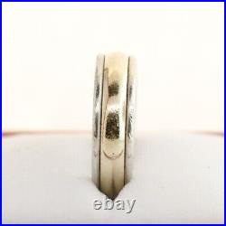 AUTHENTIC James Avery Simplicity Band 14K Yellow Gold and Sterling Size 8.25