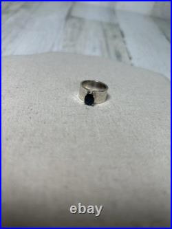AUTHENTIC Vintage WIDER James Avery Julietta Ring Blue Sapphire Lab Created 7.5