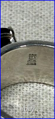 AUTHENTIC Vintage WIDER James Avery Julietta Ring Blue Sapphire Lab Created 7.5