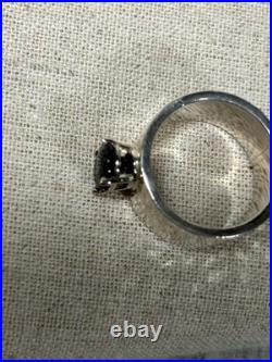 AUTHENTIC Vintage WIDER James Avery Julietta Ring Blue Sapphire Lab Created 7.5