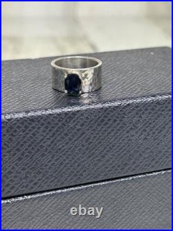 AUTHENTIC Vintage WIDER James Avery Julietta Ring Blue Sapphire Lab Created 7.5