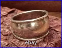 Authentic James Avery Sterling Silver Wide Cigar Band Ring Size 9 925 10g