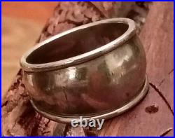 Authentic James Avery Sterling Silver Wide Cigar Band Ring Size 9 925 10g