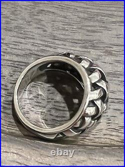 Authentic Retired James Avery Basket Weave Ring Size 6