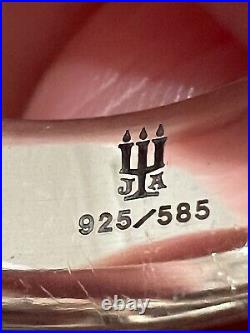 Authentic Retired James Avery Sterling Silver & 14kt Gold Band Size 6