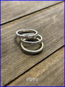 Avery 925-Love Forever Always Stacking Bands size 7.5
