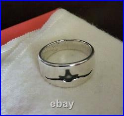 BEYOND RARE & in Amazing Condition James Avery LONGHORN Ring WIDE BAND sz 8.5