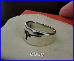 BEYOND RARE & in Amazing Condition James Avery LONGHORN Ring WIDE BAND sz 8.5