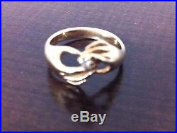 Beautiful James Avery Friendship diamond promise ring RETIRED size 4.5 resizable