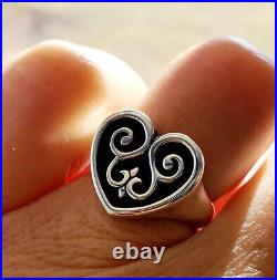 Beautiful James Avery Retired Heart Ring Size 6 in Original JA Box/Pouch