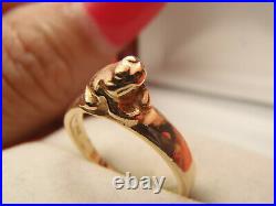 Beautiful James Avery Vintage 14k Gold Frog Toad Ring Retired Rare