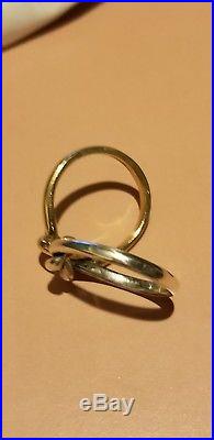 Beautiful Size 7.5 James Avery Sterling Silver And 14k Gold Lovers Knot Ring
