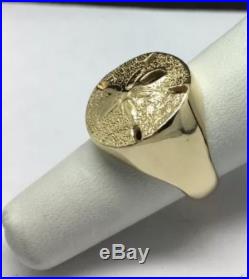 Beautiful Super Rare James Avery 14K Gold Sand Dollar ring. Heavy 12.3 Grams