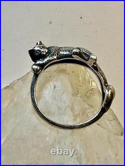 Cat ring James Avery band size 4.75 sterling silver pinky women girls