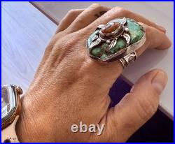 Echo of the Dreamer RD958R Green Turquoise Fire Opal Sterling Silver Ring