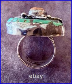 Echo of the Dreamer RD958R Green Turquoise Fire Opal Sterling Silver Ring