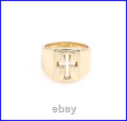 Estate James Avery Yellow Gold 14k Crosslet Band Size 3.5 Pinky Ring