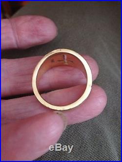Estate Men's James Avery Ring 585 gold 14K 11.3 gr Size 9.5 CROSS