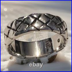 Extremely Rare Retired James Avery Basket Weave Woven Eternity Band Ring Sz 7
