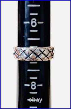 Extremely Rare Retired James Avery Basket Weave Woven Eternity Band Ring Sz 7