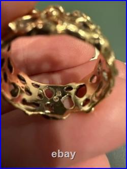 Extremely Rare Retired James Avery Gold Wedding Band 14k, size 9