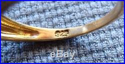 Fancy Sterling Silver Vermeil 14 Karat Gold Frost Bank Logo Ring By James Avery