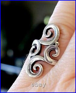 Fantastic RARE Retired James Avery Scroll Ring with ORIG. Box/Pouch! NEAT! Sz 5.25