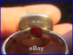 Gorgeous Retired Large James Avery Sterling&14k Yg Carnelian Ring-a Beauty! -nr