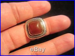Gorgeous Retired Large James Avery Sterling&14k Yg Carnelian Ring-a Beauty! -nr