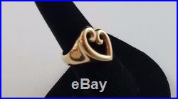 Genuine James Avery Mother's Love Heart Ring 14k Yellow Gold Ring Sz 7 FREE SHIP
