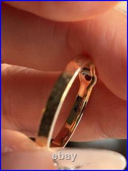 Gold James Avery Petite Hammered Gemstone Ring Size 8