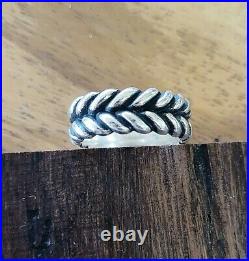 Gorgeous James Avery RETIRED Weave Design Band Ring Size 6.75