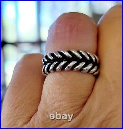 Gorgeous James Avery RETIRED Weave Design Band Ring Size 6.75