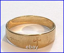 HTF James Avery 14K Yellow Gold Jesus Cross Ring Size 5 MASSIVE SELECTION LOOK