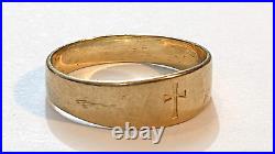 HTF James Avery 14K Yellow Gold Jesus Cross Ring Size 5 MASSIVE SELECTION LOOK
