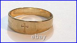 HTF James Avery 14K Yellow Gold Jesus Cross Ring Size 5 MASSIVE SELECTION LOOK