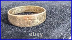 HTF James Avery 14K Yellow Gold Jesus Cross Ring Size 5 MASSIVE SELECTION LOOK