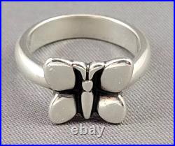 HTF VTG Rare Retired James Avery Butterfly Ring. 925 Sterling Silver Size 6