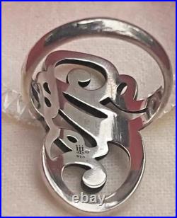 HTF VTG Retired James Avery Long Electra Swirl Ring. 925 Sterling Silver Size 8