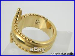 Heavy JAMES AVERY 14K Yellow Solid Gold Ornate Twist Ring Sz 7.25