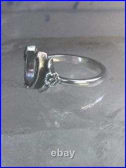 Horseshoe Ring James Avery leaves Good Luck band size 4 pinky sterling silver wo