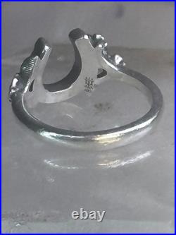 Horseshoe Ring James Avery leaves Good Luck band size 4 pinky sterling silver wo