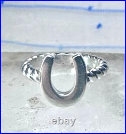 Horseshoe ring by James Avery Good Luck size 3.75 sterling silver women girls pi