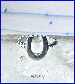 Horseshoe ring by James Avery Good Luck size 3.75 sterling silver women girls pi
