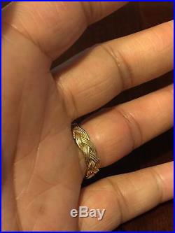 JAMES AVERY 14K GOLD FRIENDSHIP WOVEN BAND RING SIZE 5.0 4.613 Gr. RARE RETIRED