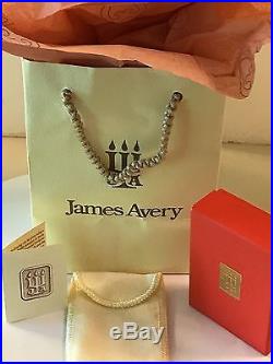 JAMES AVERY 14K GOLD HANDS RING With DIAMOND RETIRED SZ 5 JA BOX + XTRAS
