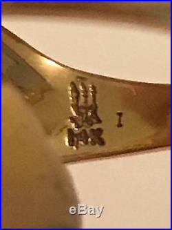 JAMES AVERY 14K GOLD HANDS RING With DIAMOND RETIRED SZ 5 JA BOX + XTRAS