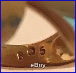 JAMES AVERY 14K GOLD HANDS RING With DIAMOND RETIRED SZ 5 JA BOX + XTRAS