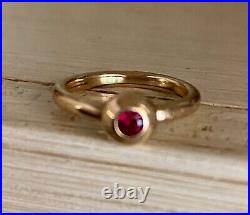 JAMES AVERY 14K GOLD REMEMBRANCE RING With Ruby SIZE 6 Retail $400 & Original Box