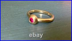 JAMES AVERY 14K GOLD REMEMBRANCE RING With Ruby SIZE 6 Retail $400 & Original Box